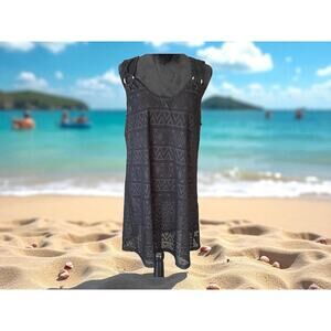 Womens beach cover-up sleeveless black cover up Womens wear